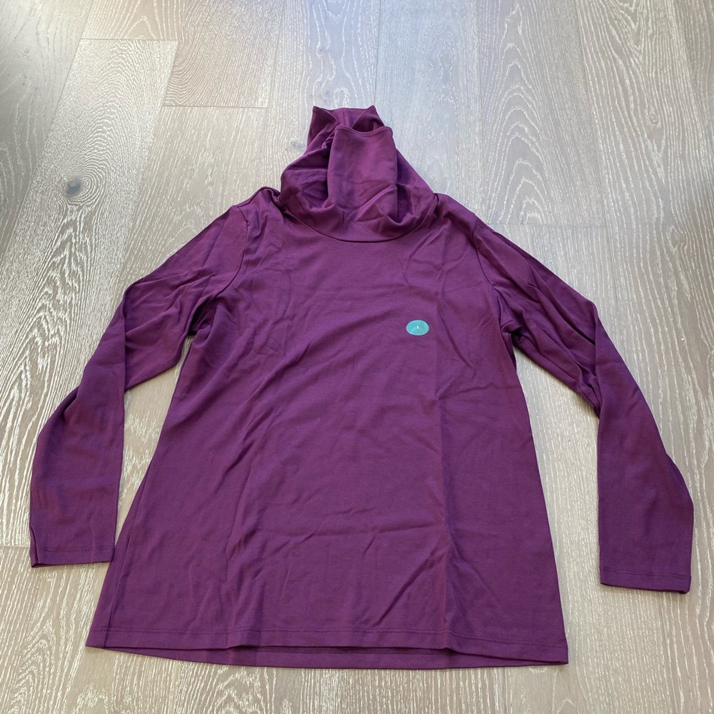 LL bean pullover cowl neck top